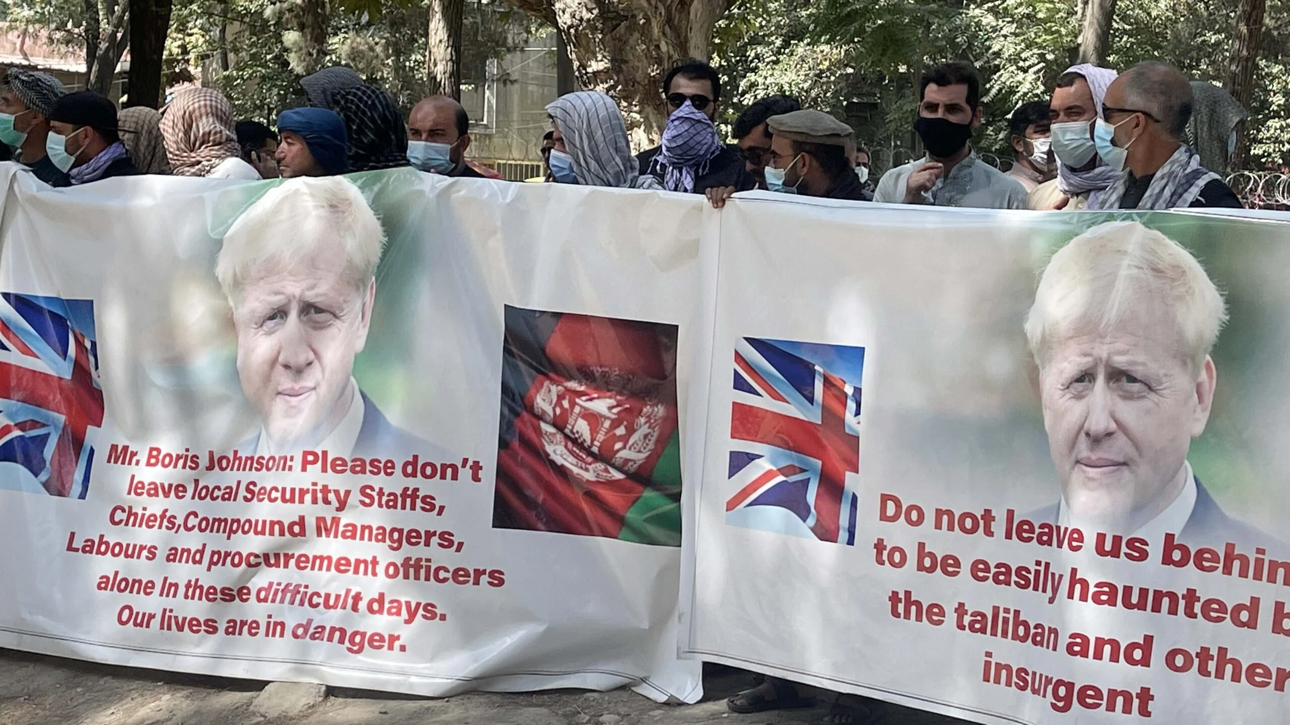 UK former interpreters protest in Kabul