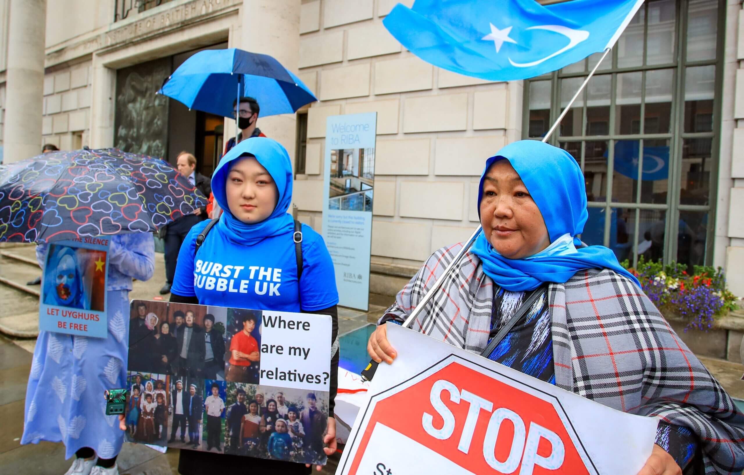 Protests in Solidarity with Uyghurs of China, London, Britain