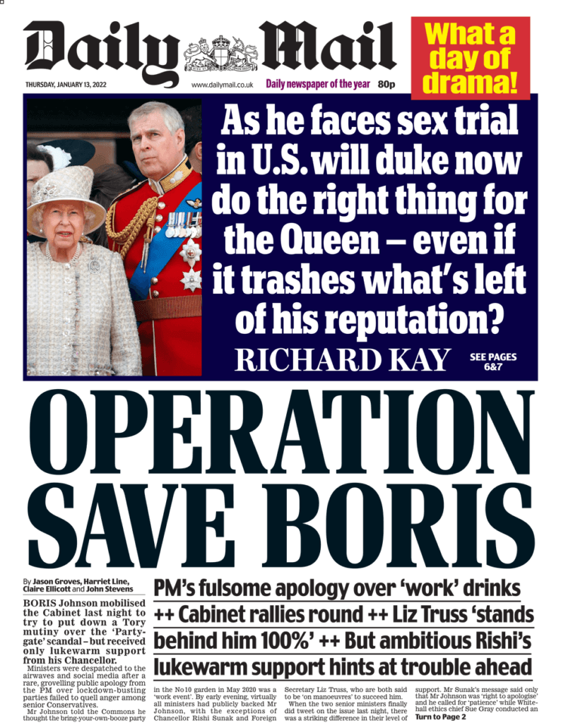 الصحف تهاجم جونسون لاكتفائه بالاعتذار عن فضيحة حفلته فترة الإغلاق