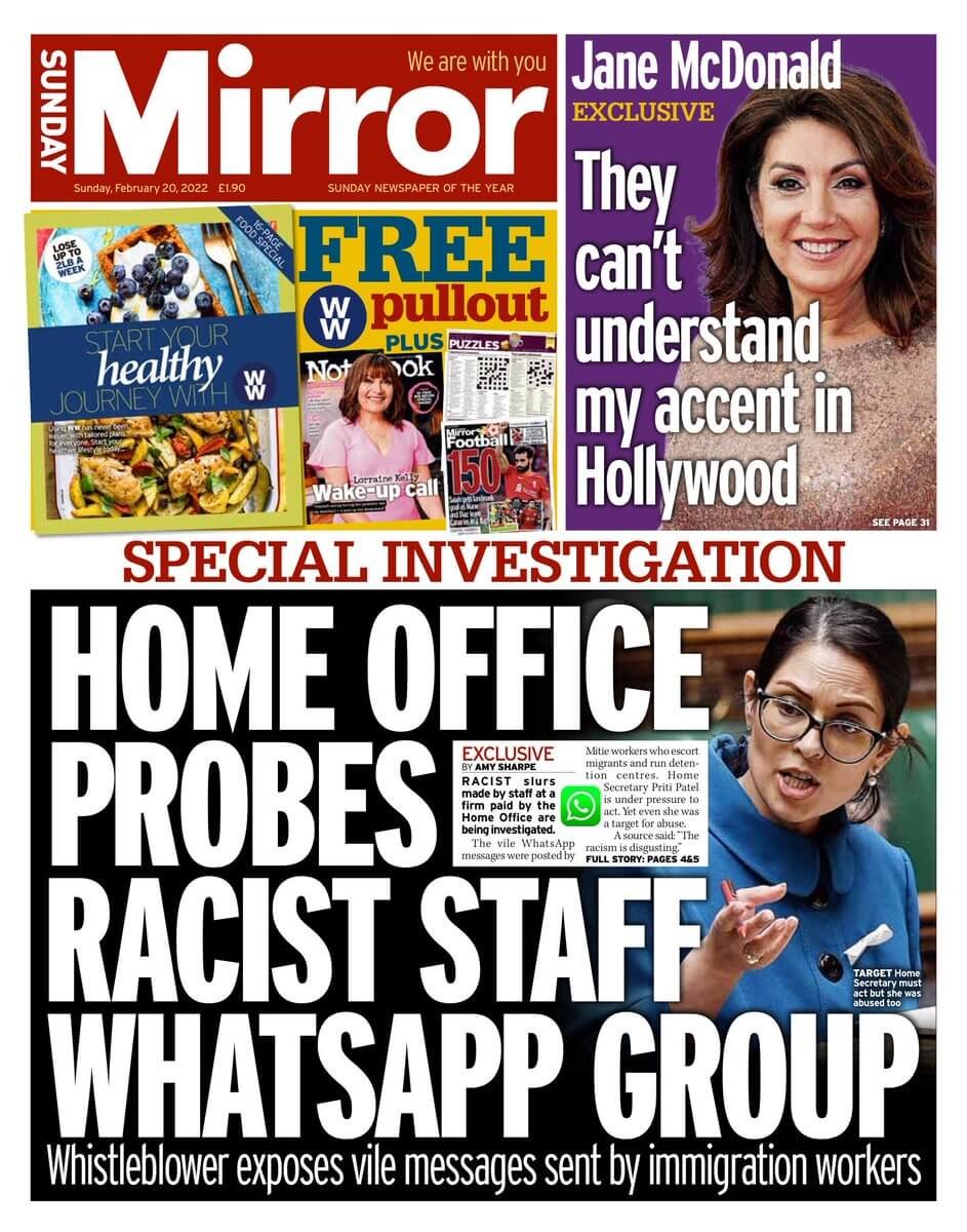 أبرز ما تناولته الصحف البريطانية ليوم الأحد 20 فبراير 2022