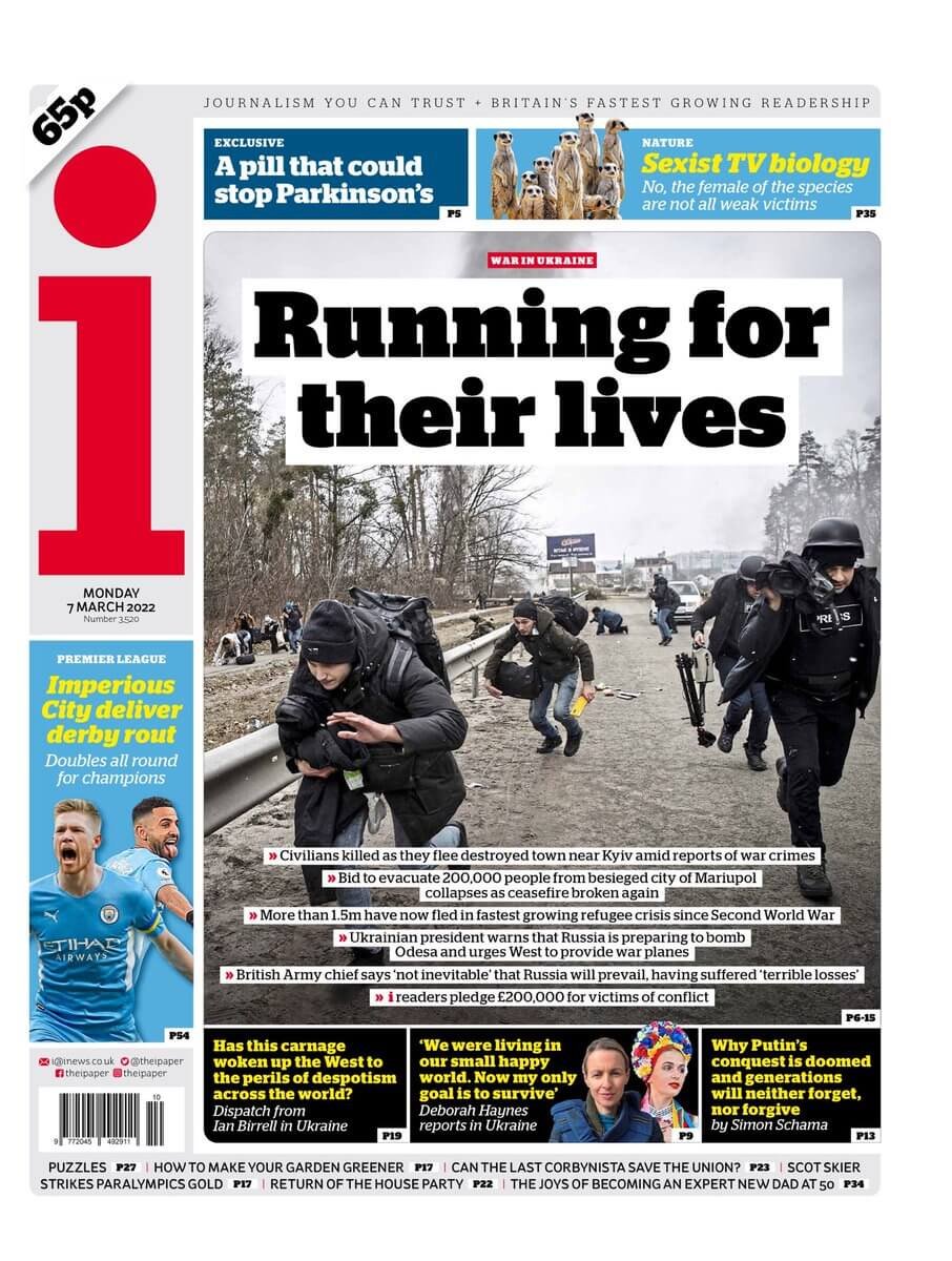 أبرز عناوين الصحف البريطانية ليوم الاثنين 7 مارس 2022