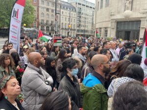 Protests held in front of BBC quarters for Shireen Abu Akleh