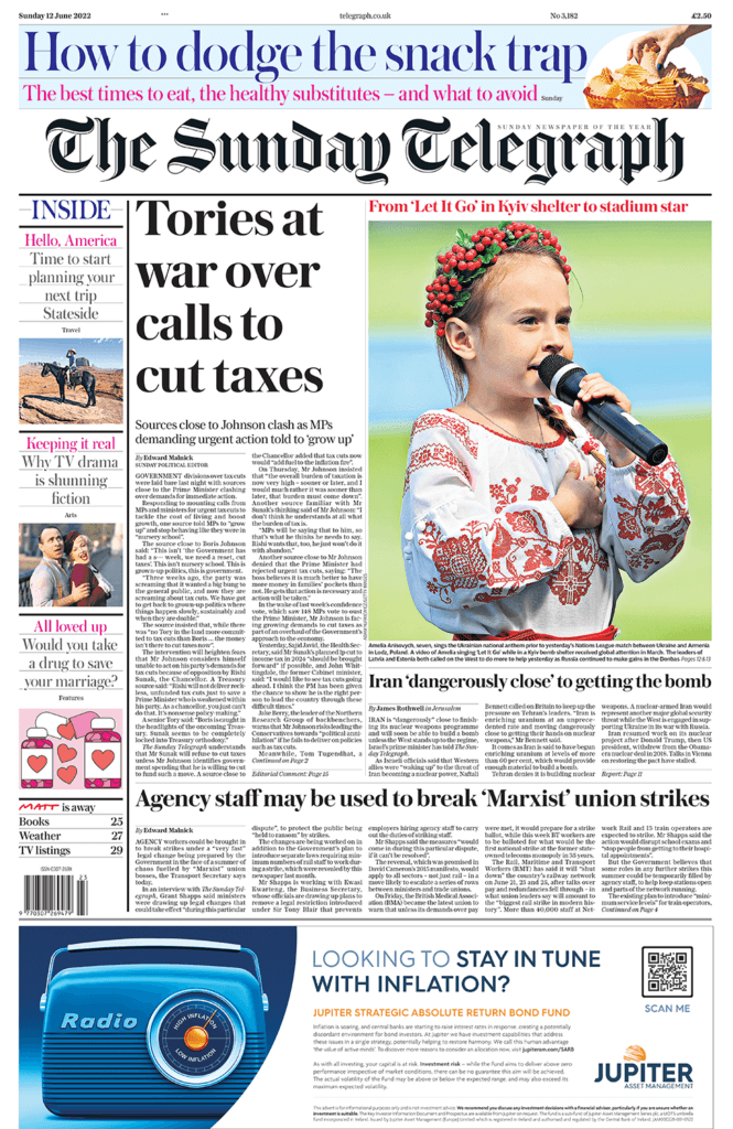 ذا صنداي تيليغراف - الصحف البريطانية ليوم