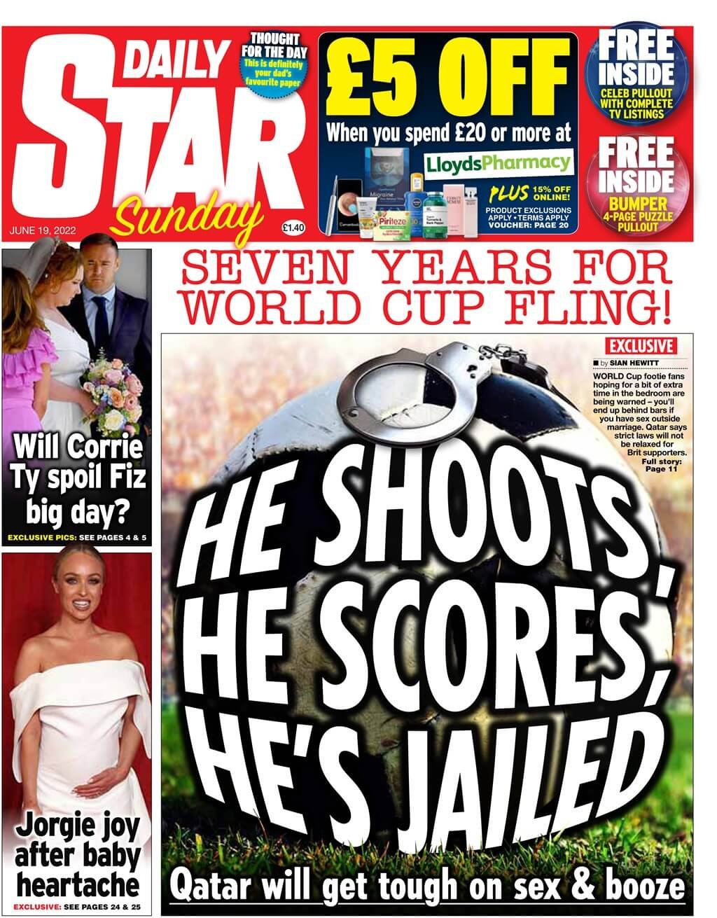 الصحف البريطانية: مقدمة صحيفة ديلي ستار ليوم الأحد 19 يونيو 2022