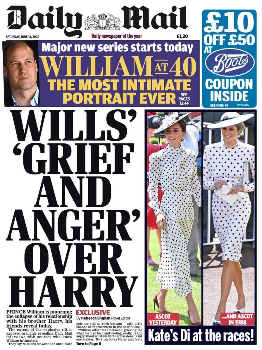 مقدمة صحيفة ديلي ميل ليوم السبت 18 يونيو 2022