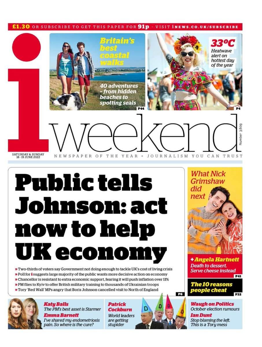 مقدمة صحيفة آي ليوم السبت 18 يونيو 2022