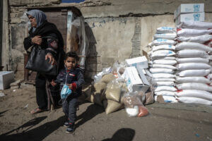 Unrwa Distributes Aid To Palestinian Refugees In Gaza