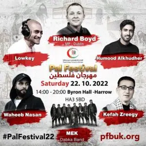 Richard Boyd among the Palestine Festival's guest