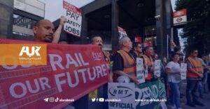 إضراب موظفي القطارات في بريطانيا 
