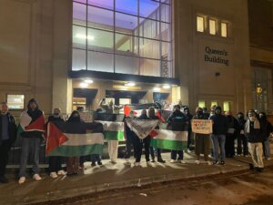 Protestس Against Charlotte Korchak Visit to University of Bristol