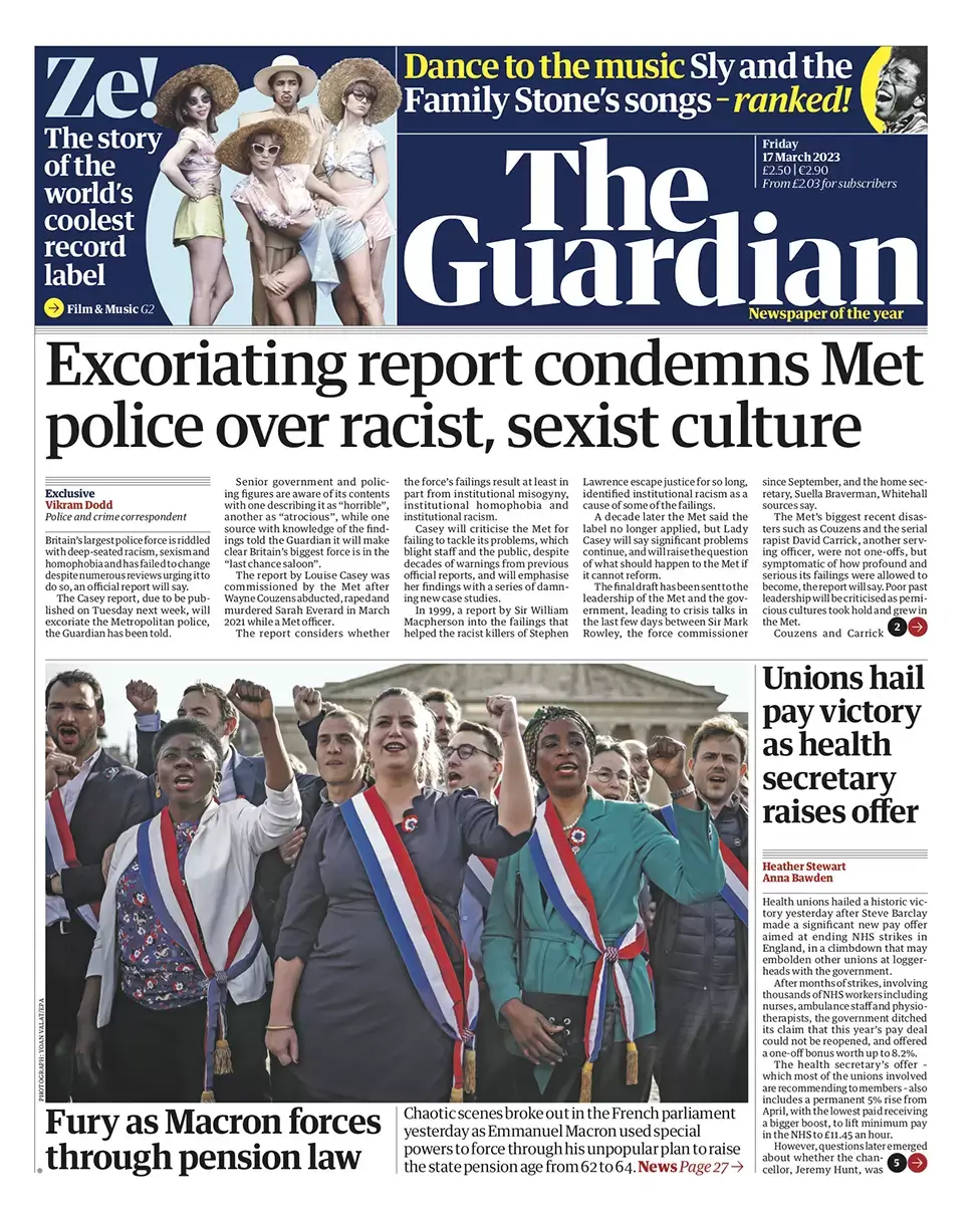 عناوين الصحف البريطانية