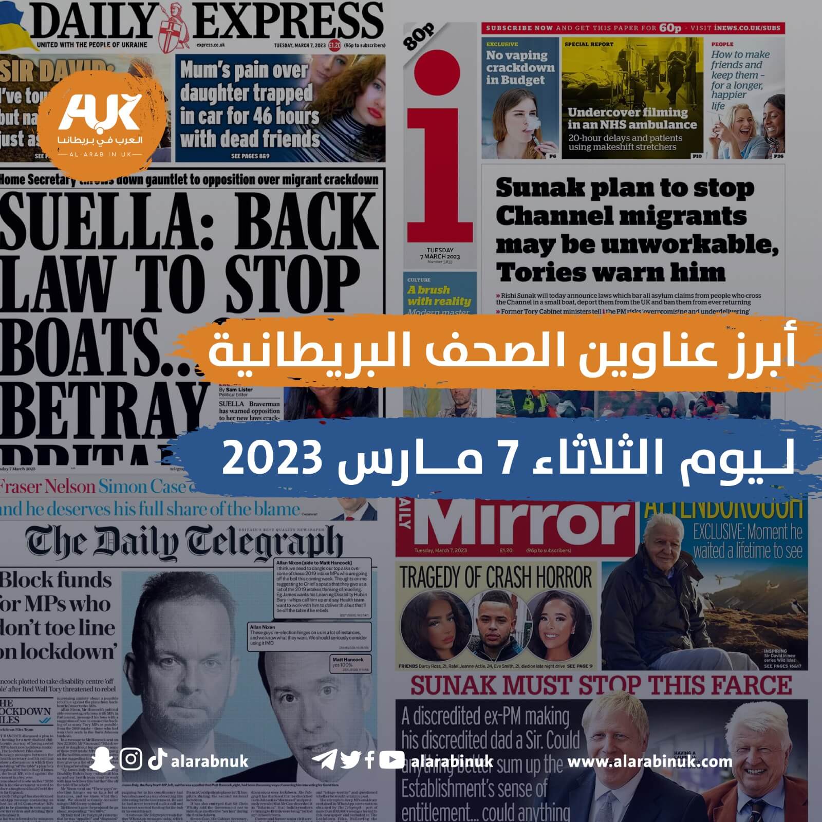 عناوين الصحف البريطانية
