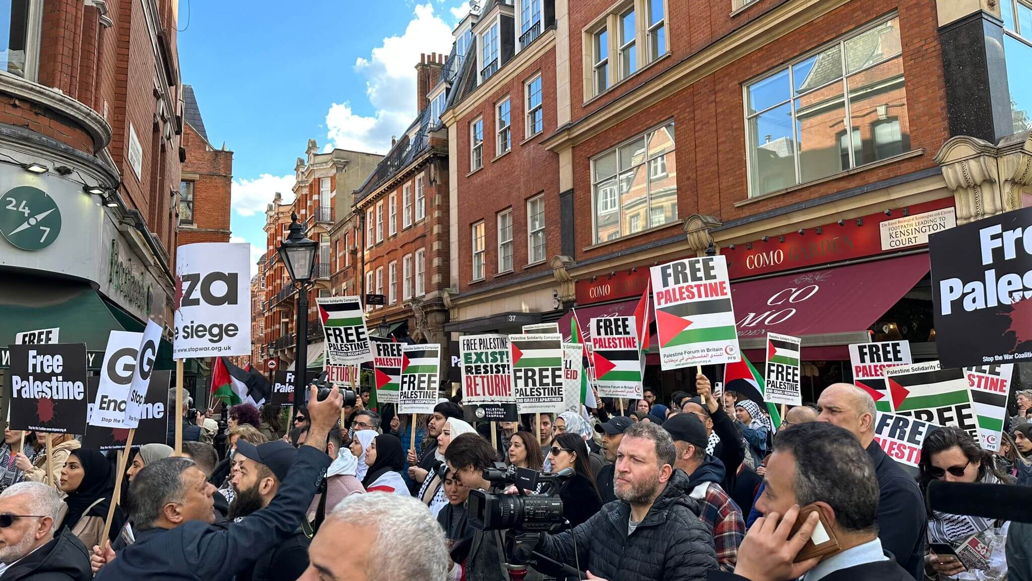 مظاهرات في بريطانيا نصرةً لفلسطين 