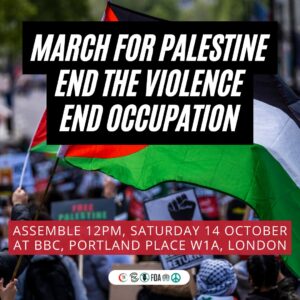 مسيرة حاشدة دعمًا لغزة وفلسطين في لندن