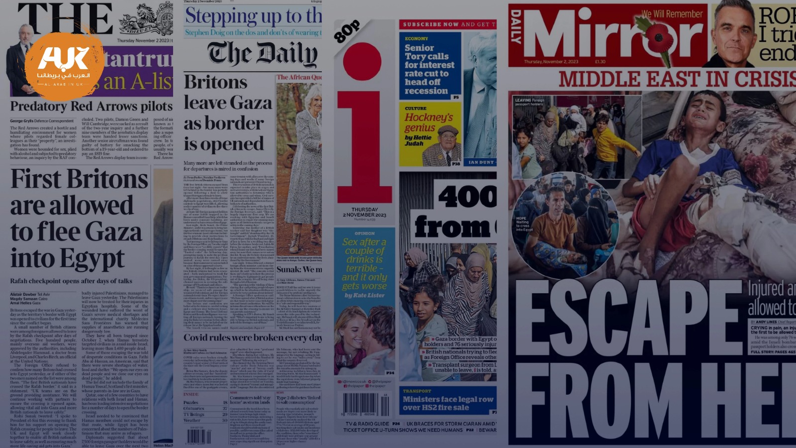 أبرز عناوين الصحف البريطانية ليوم الخميس 2 نوفمبر