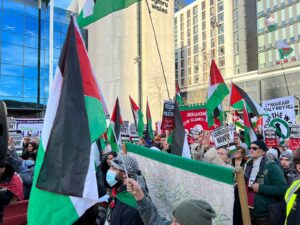 مظاهرات تضامنية مع فلسطين