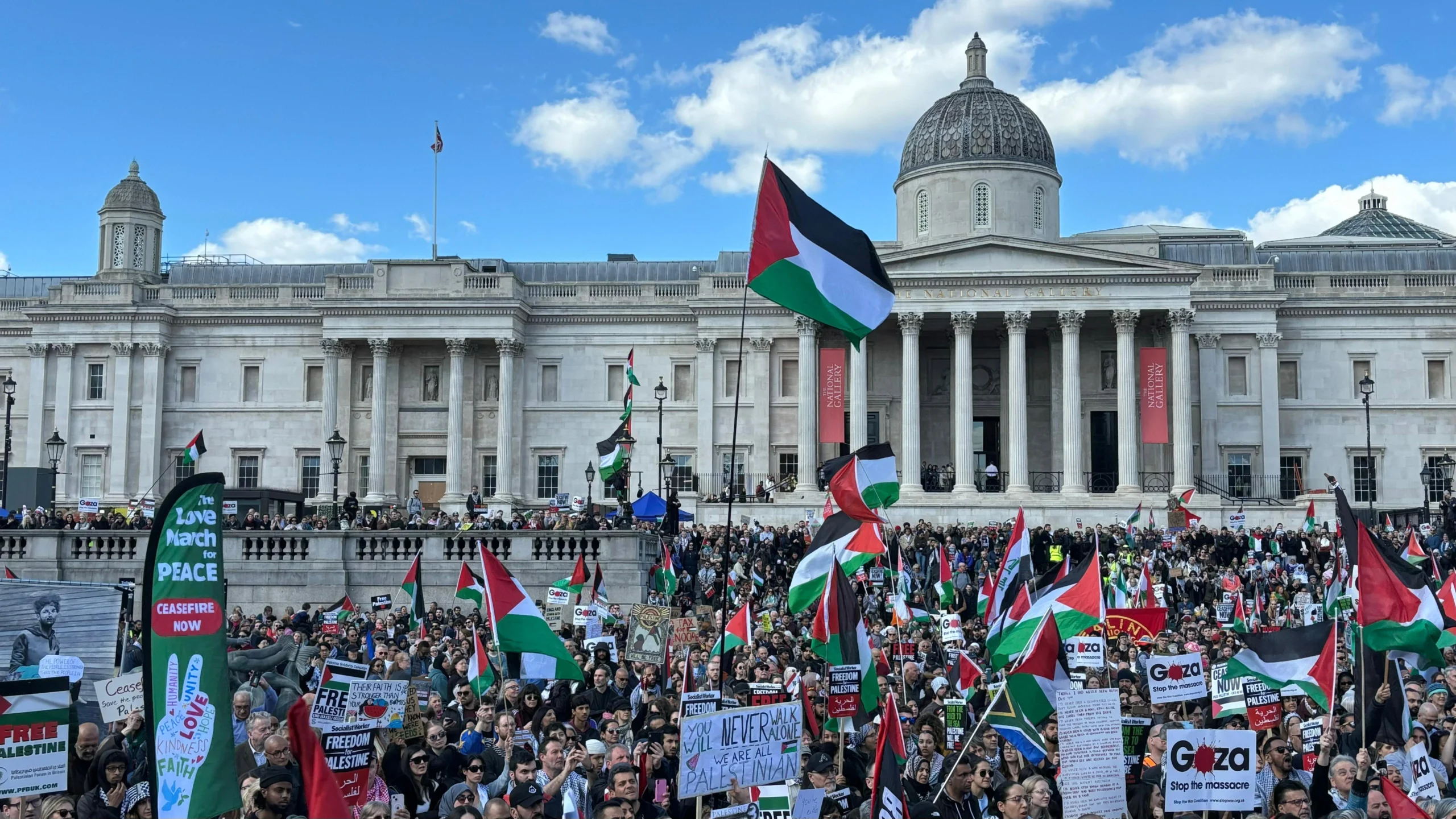 مظاهرات مؤيدة لفلسطين 