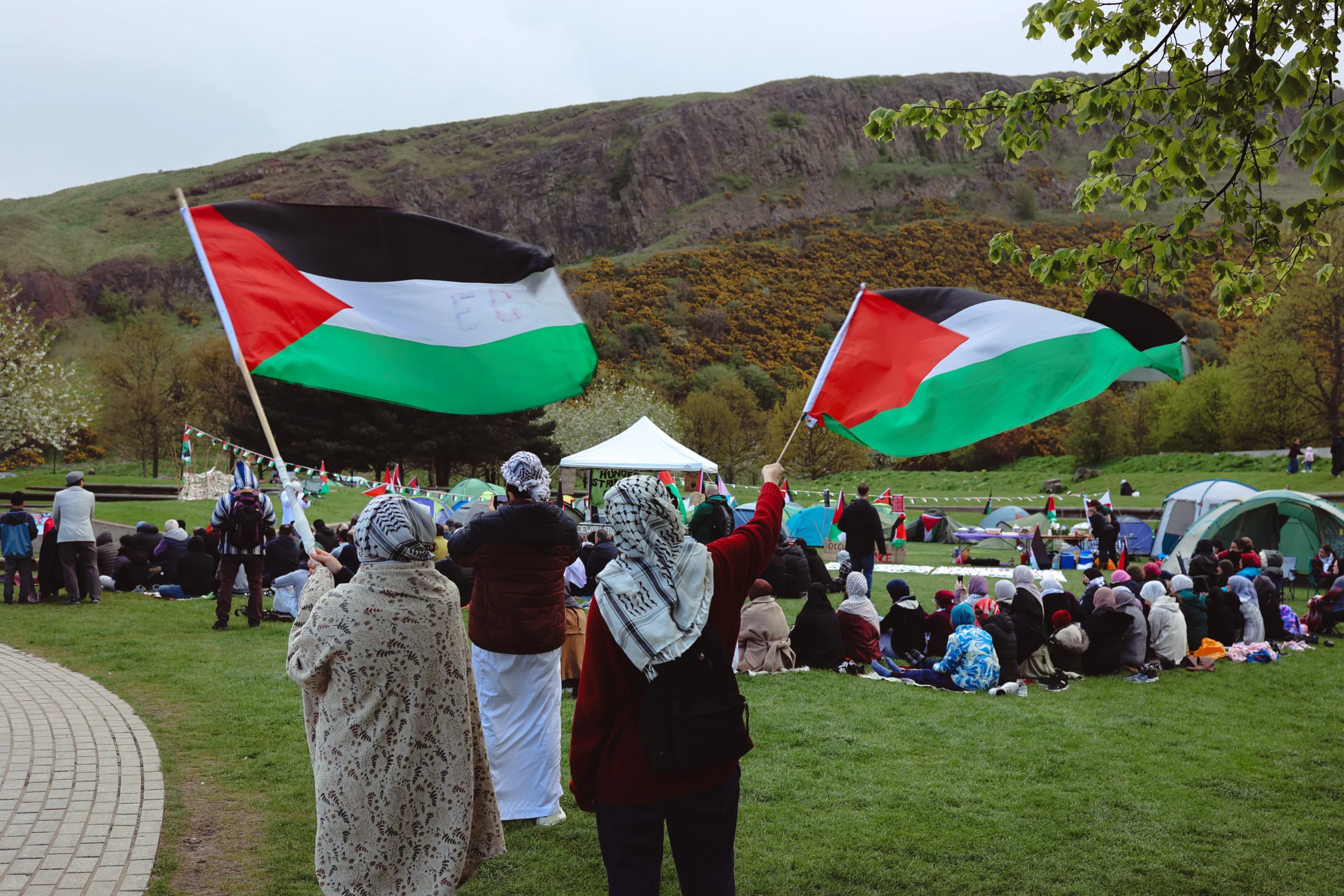 مظاهرة في أدنبرة تضامنًا مع فلسطين
