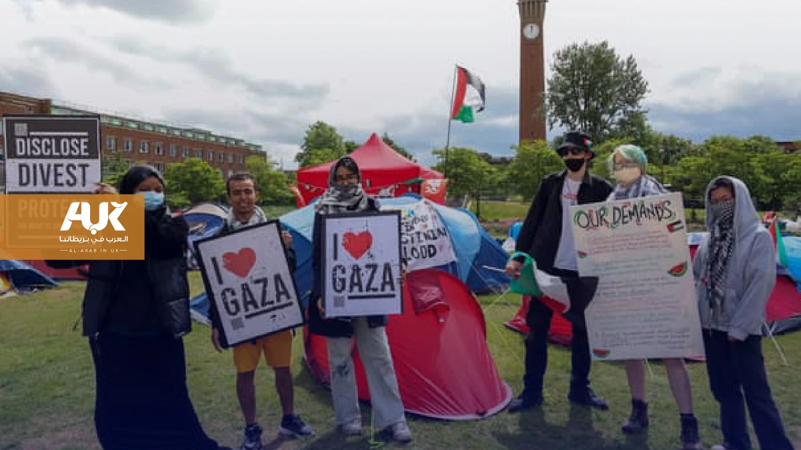 طلاب في بريطانيا يعتصمون من أجل فلسطين