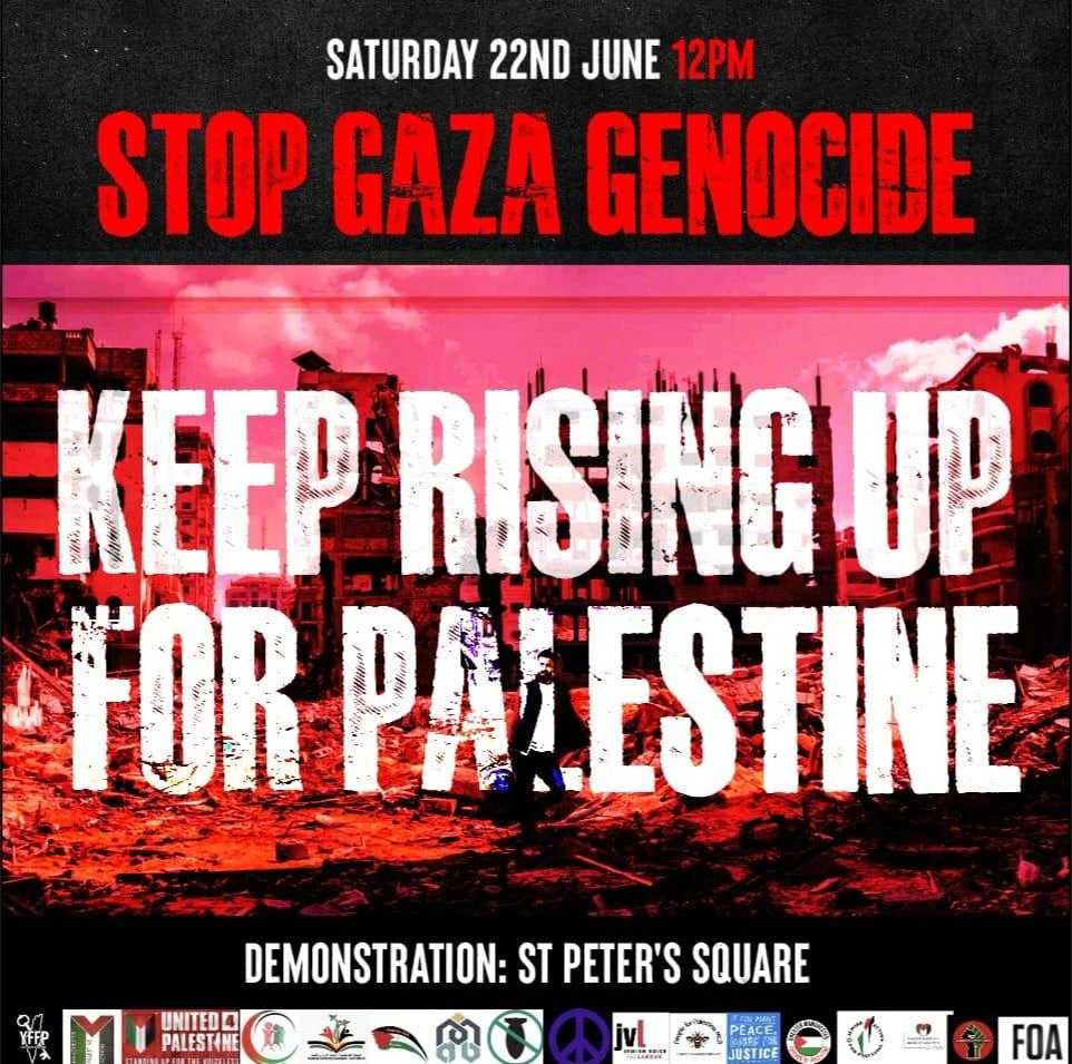 مظاهرة وقف إبادة غزة – استمروا في النهوض من أجل فلسطين