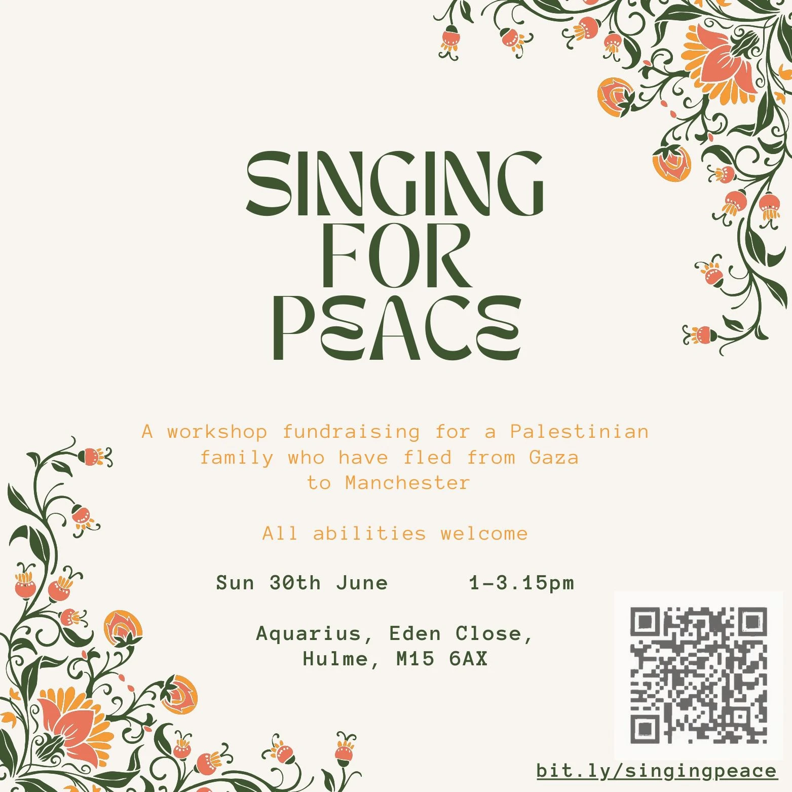 ورشة خيرية في فن الغناء من أجل عائلة فلسطينية