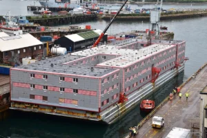 Bibby_Stockholm,_Falmouth_Docks,_2023