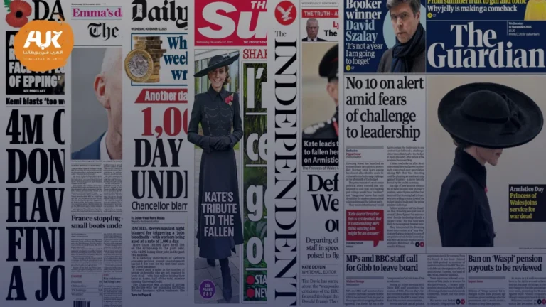 أبرز عناوين الصحف البريطانية ليوم الخميس 13 نوفمبر 2025