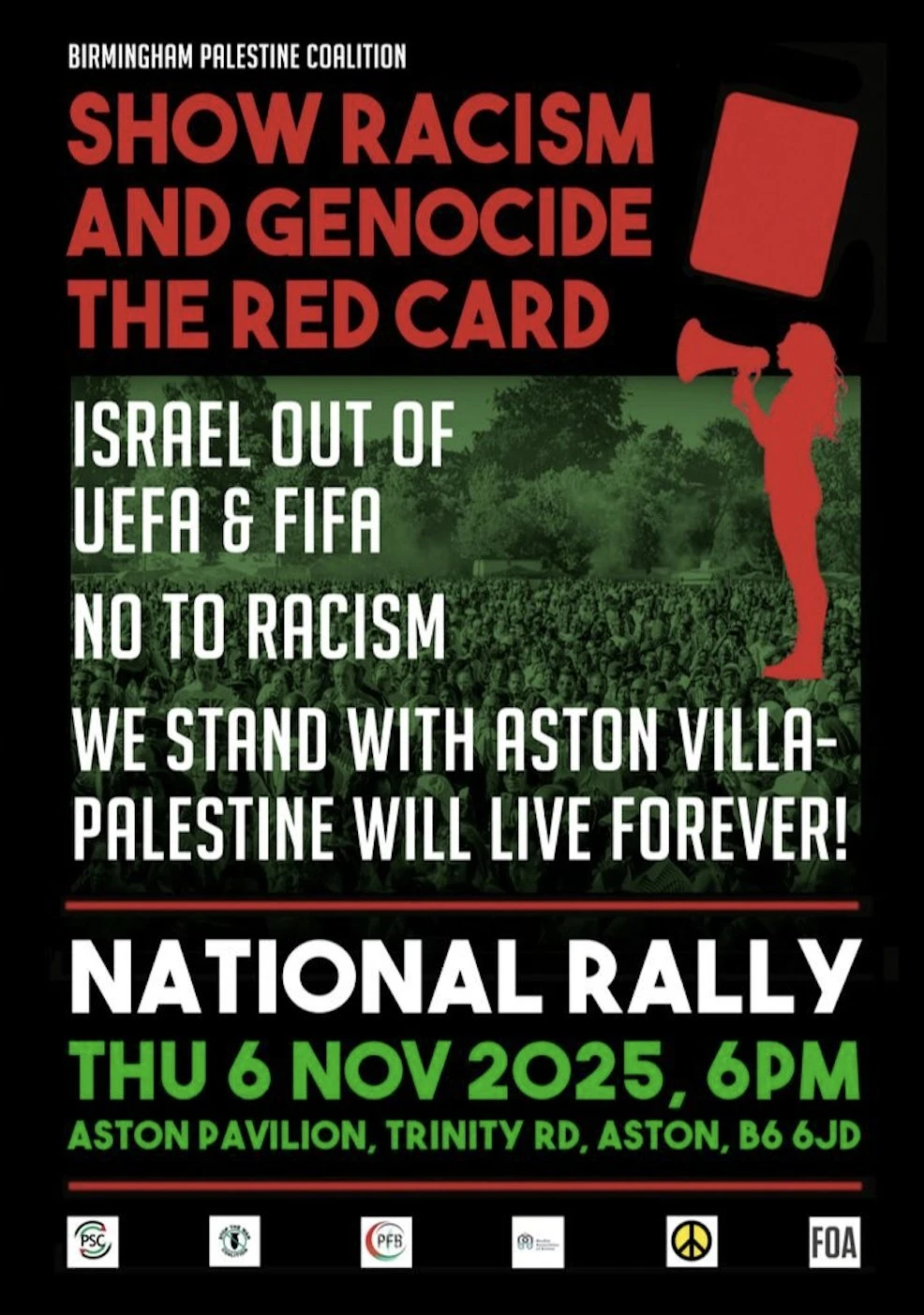 تصاعد الغضب في بريطانيا قبيل مباراة أستون فيلا ومكابي تل أبيب