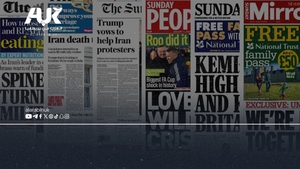 أبرز عناوين الصحف البريطانية ليوم الأحد 11 يناير 2026