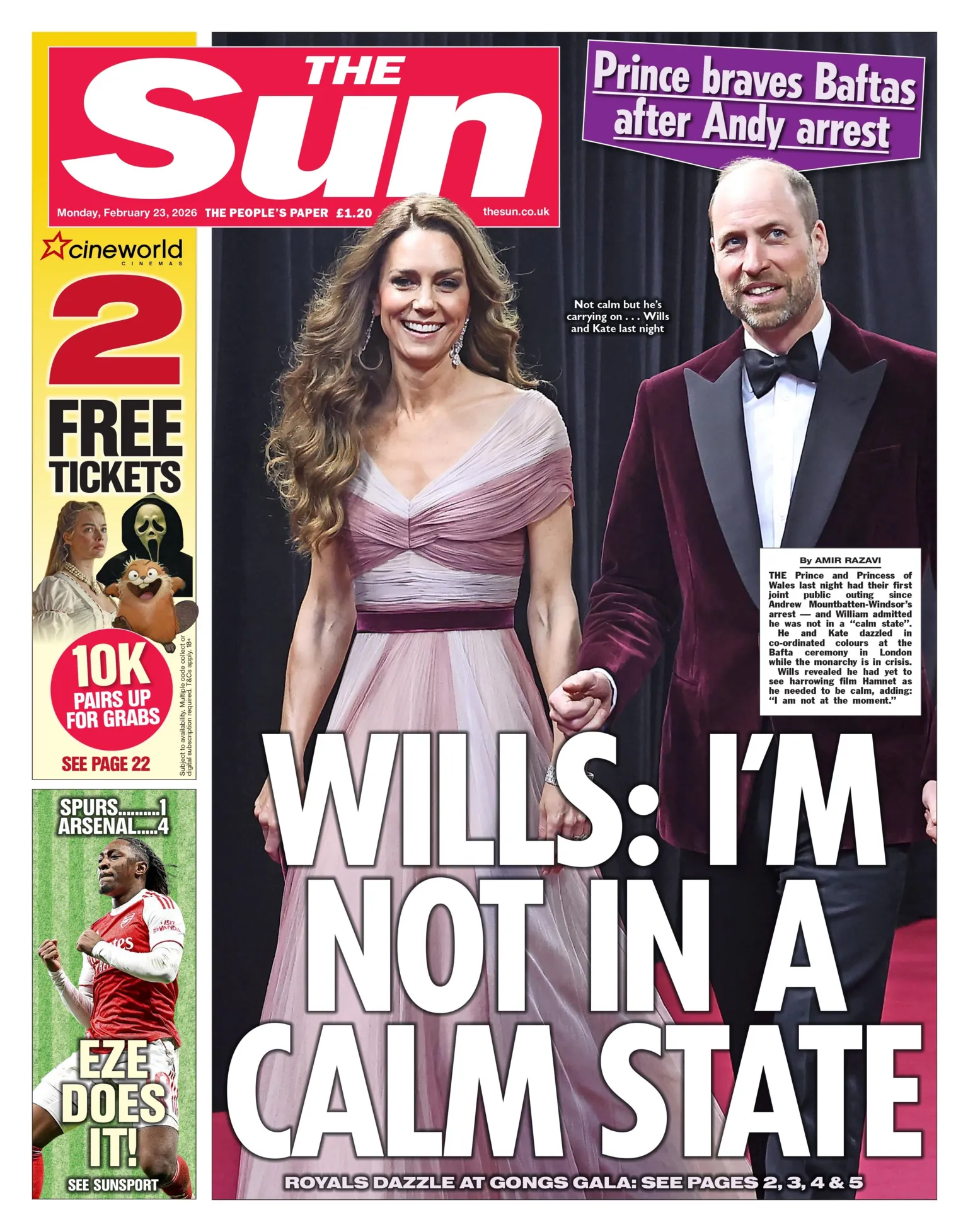 أبرز عناوين الصحف البريطانية ليوم الإثنين الموافق 23 فبراير 2026