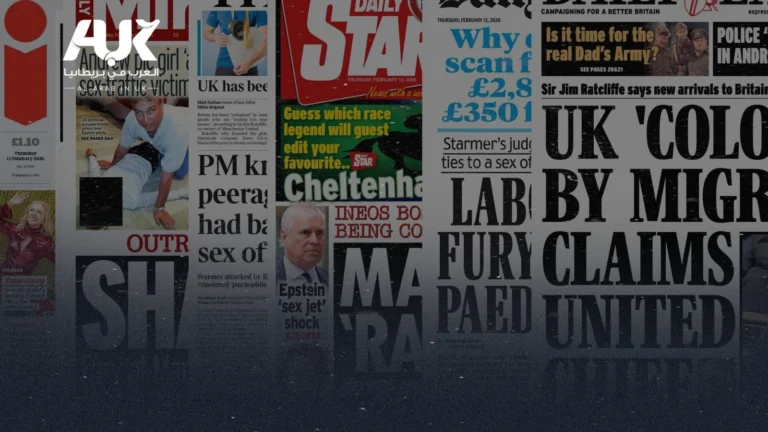 أبرز عناوين الصحف البريطانية ليوم الخميس 12 فبراير 2026