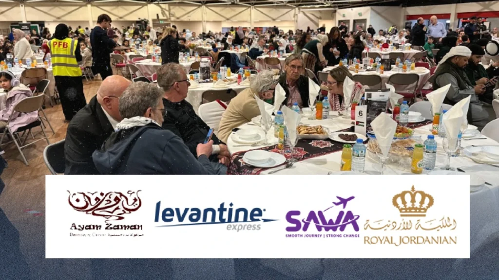 الملكية الأردنية و ليفانتين وسوا ترافل وأيام زمان رعاة لإفطار المنتدى الفلسطيني في 28 فبراير