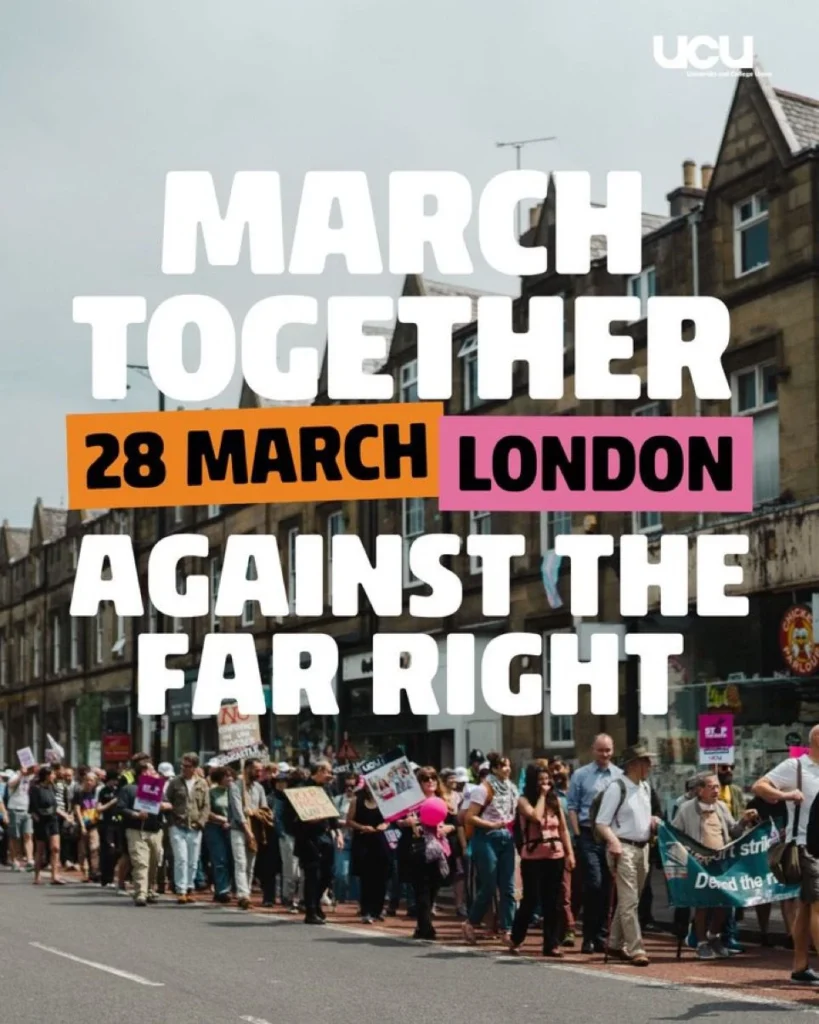 مظاهرة حاشدة ضد اليمين المتطرف في لندن تدعمها مسيرة مؤيدة لفلسطين