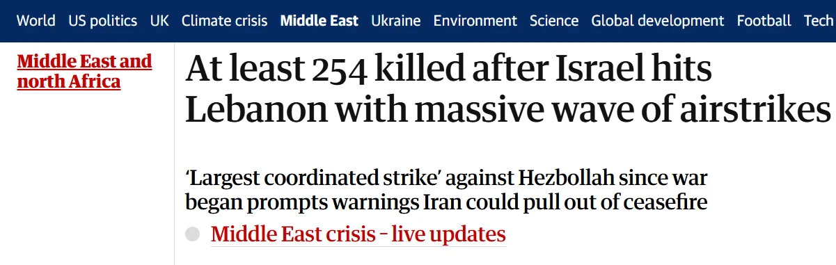 Nearly 1,500 Casualties in a Single Night in Beirut: How Did the British Media Cover the Tragedy?