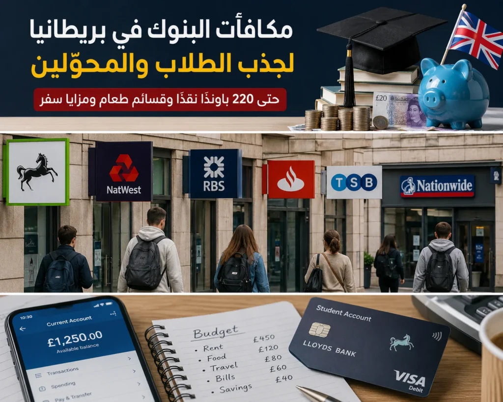 بنوك بريطانيا تتنافس على الطلاب بمكافآت نقدية تصل إلى مئات الباوندات