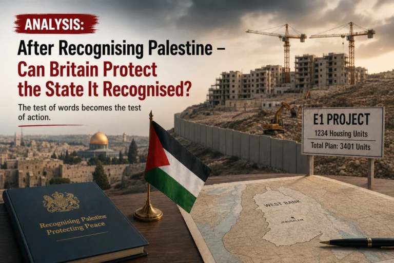 After Recognising Palestine, Can Britain Protect the State It Recognised?