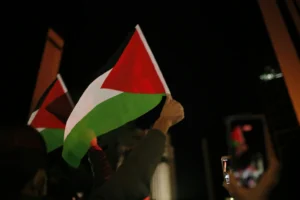 Palestinian flag raised for the first time at East Ham Town Hall
