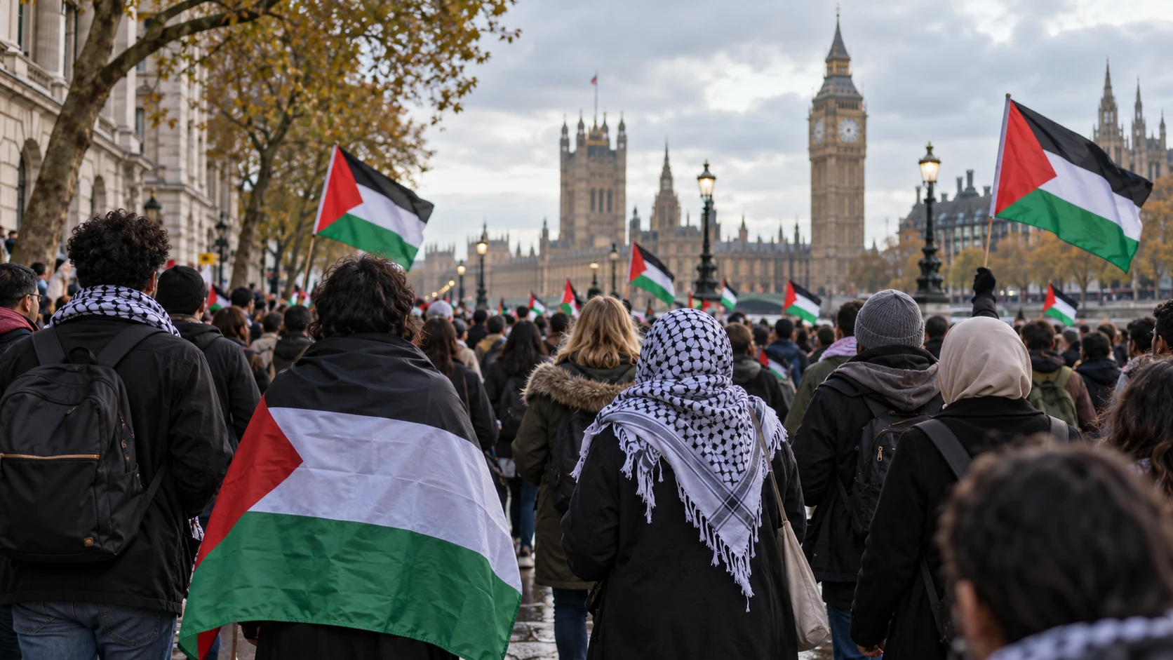 تظاهرات داعمة لفلسطين في لندن| الصورة توضيحية