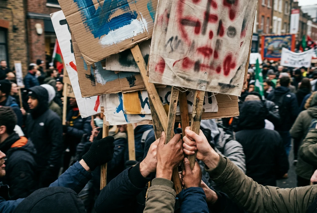آلاف يتظاهرون في لندن لوقف اليمين المتطرف في الذكرى التسعين لمعركة كيبل ستريت